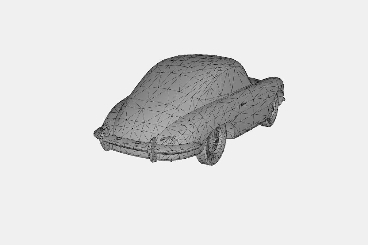 Porsche 356 B Low-poly 3D model_19