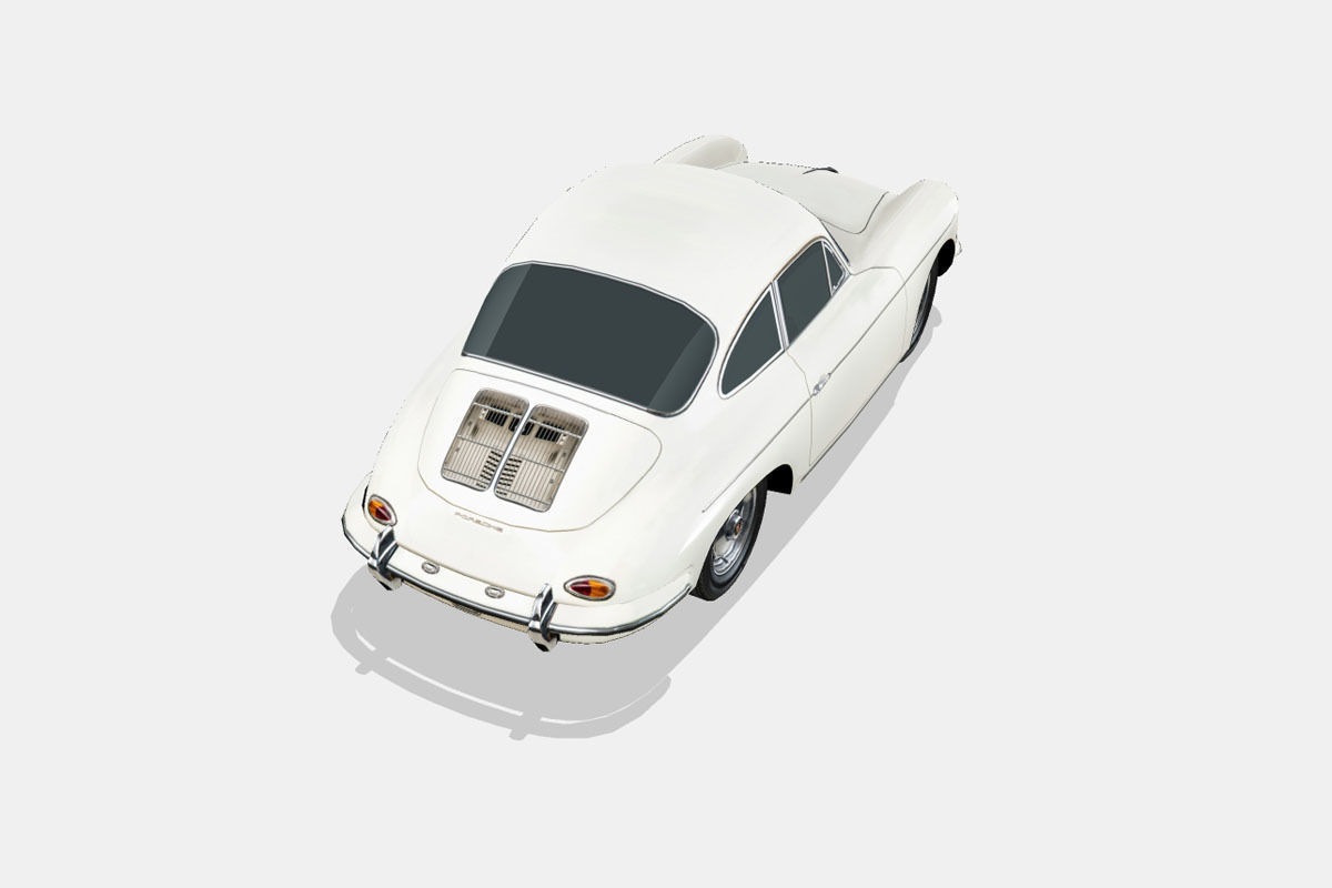 Porsche 356 B Low-poly 3D model_10
