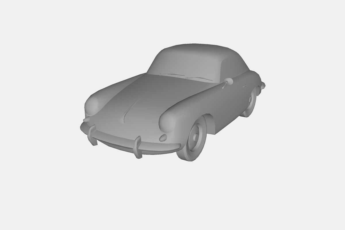 Porsche 356 B Low-poly 3D model_20