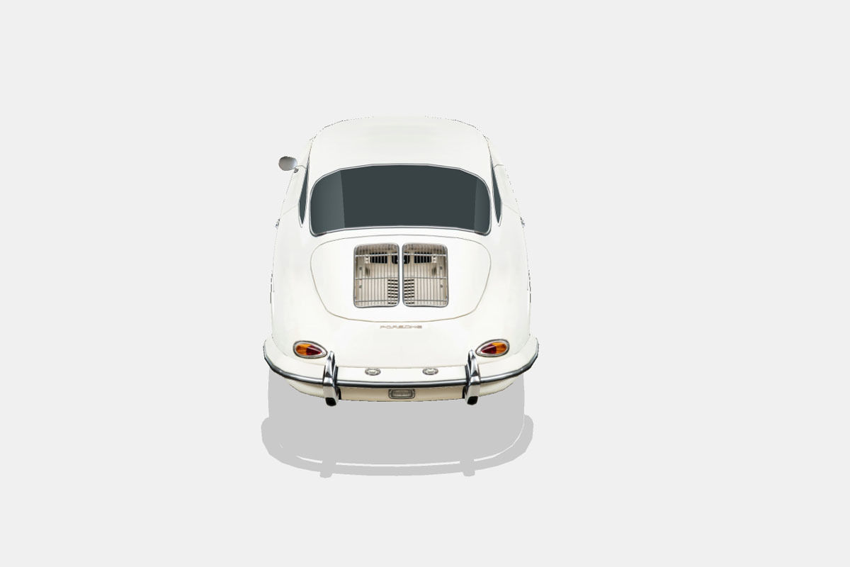 Porsche 356 B Low-poly 3D model_9