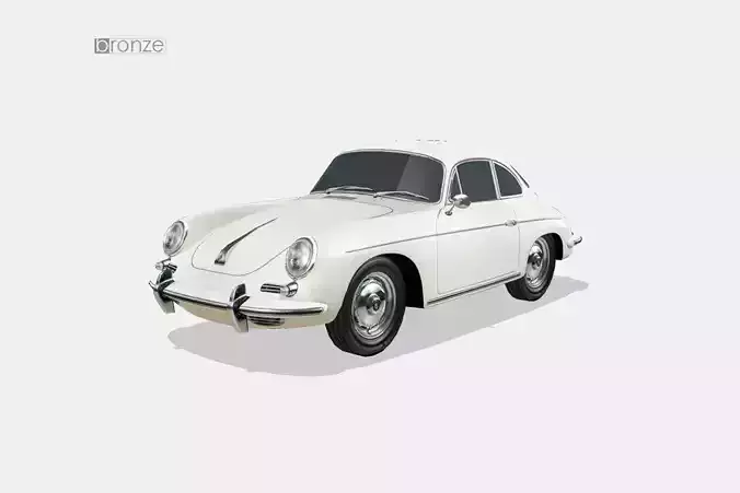 Porsche 356 B Low-poly 3D model