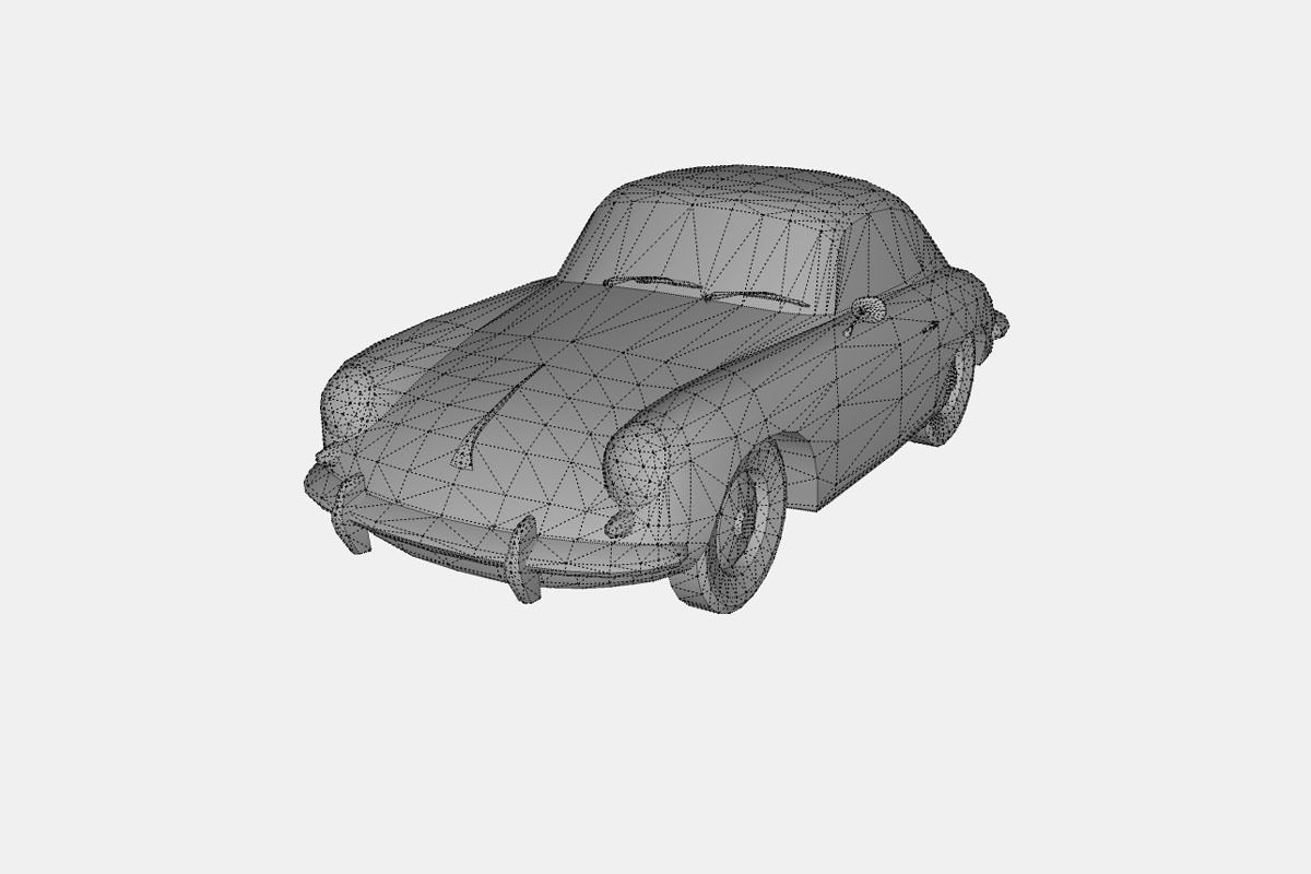 Porsche 356 B Low-poly 3D model_18