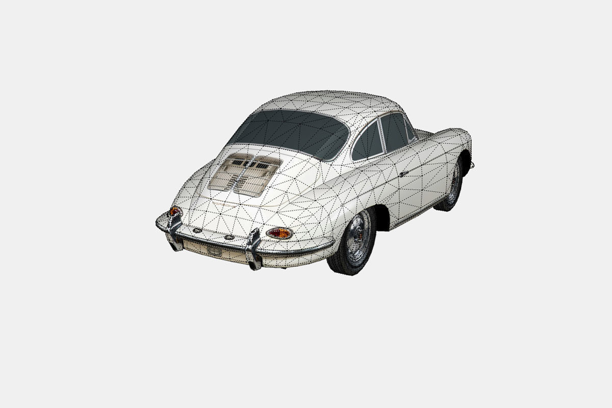 Porsche 356 B Low-poly 3D model_17