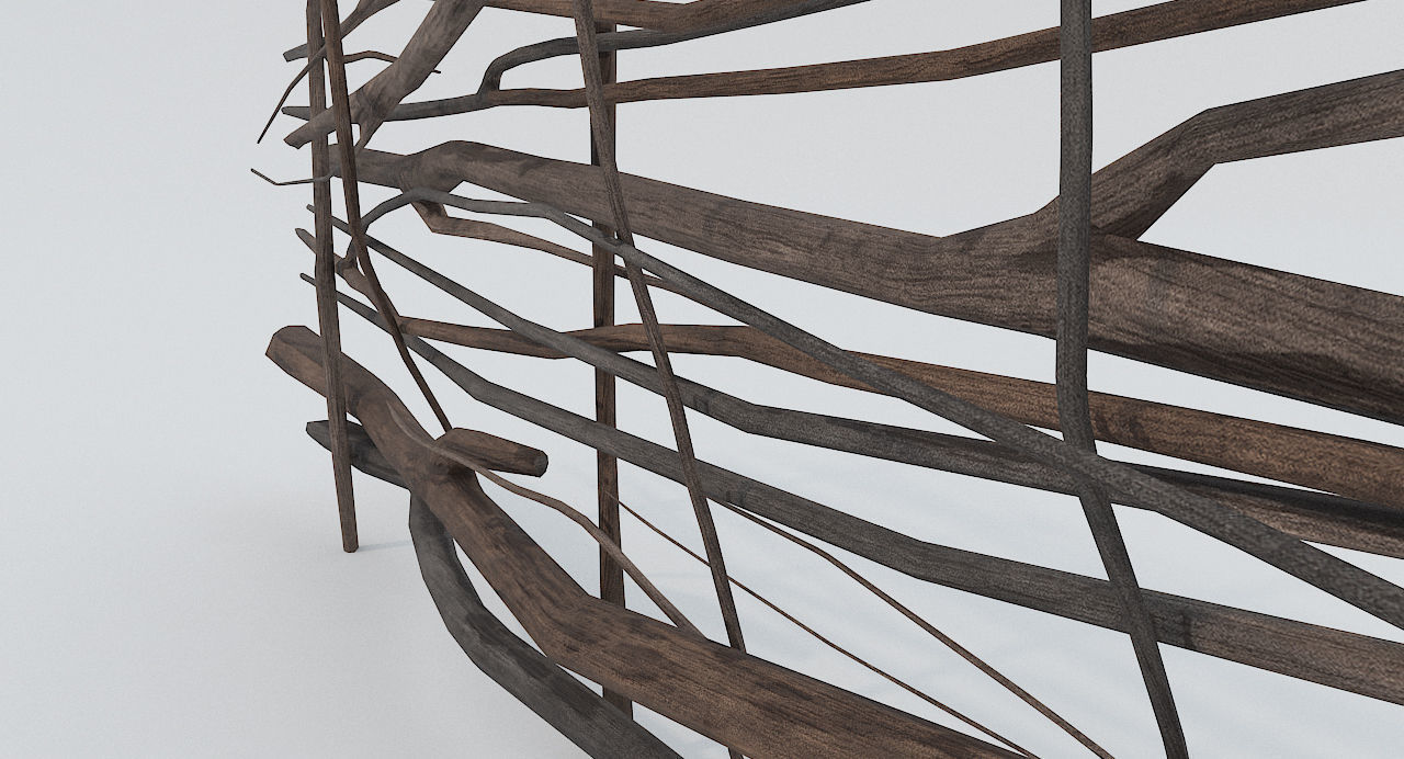 Wooden Fence LP PBR Low-poly 3D model_2