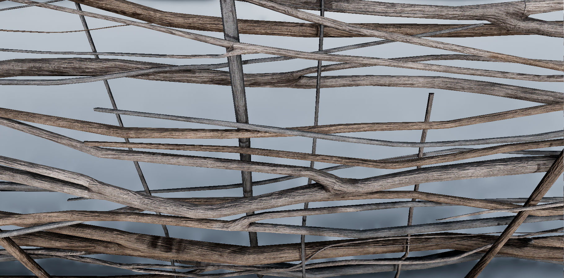 Wooden Fence LP PBR Low-poly 3D model_5