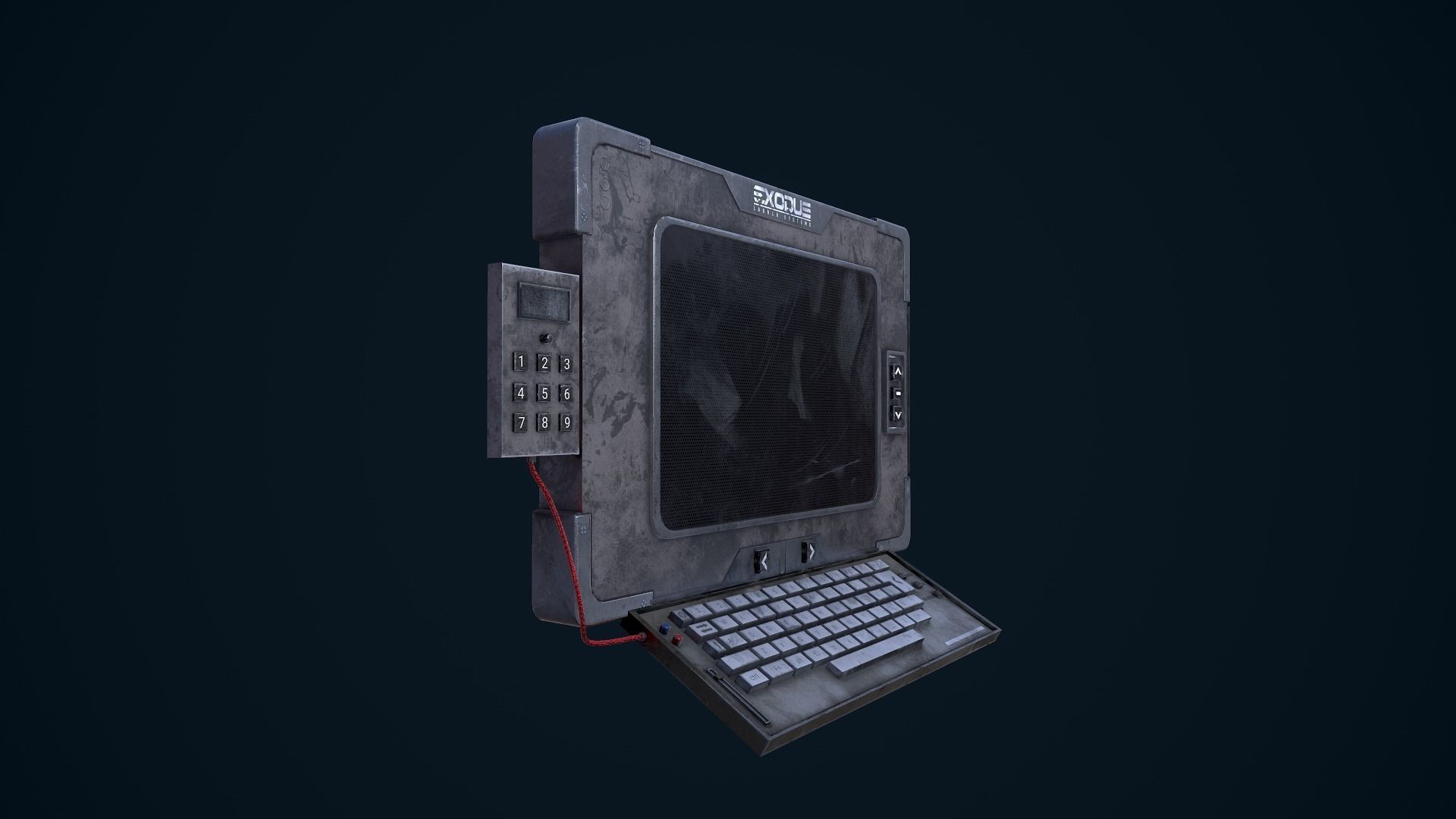 Sci-Fi Terminal Low-poly 3D model_5