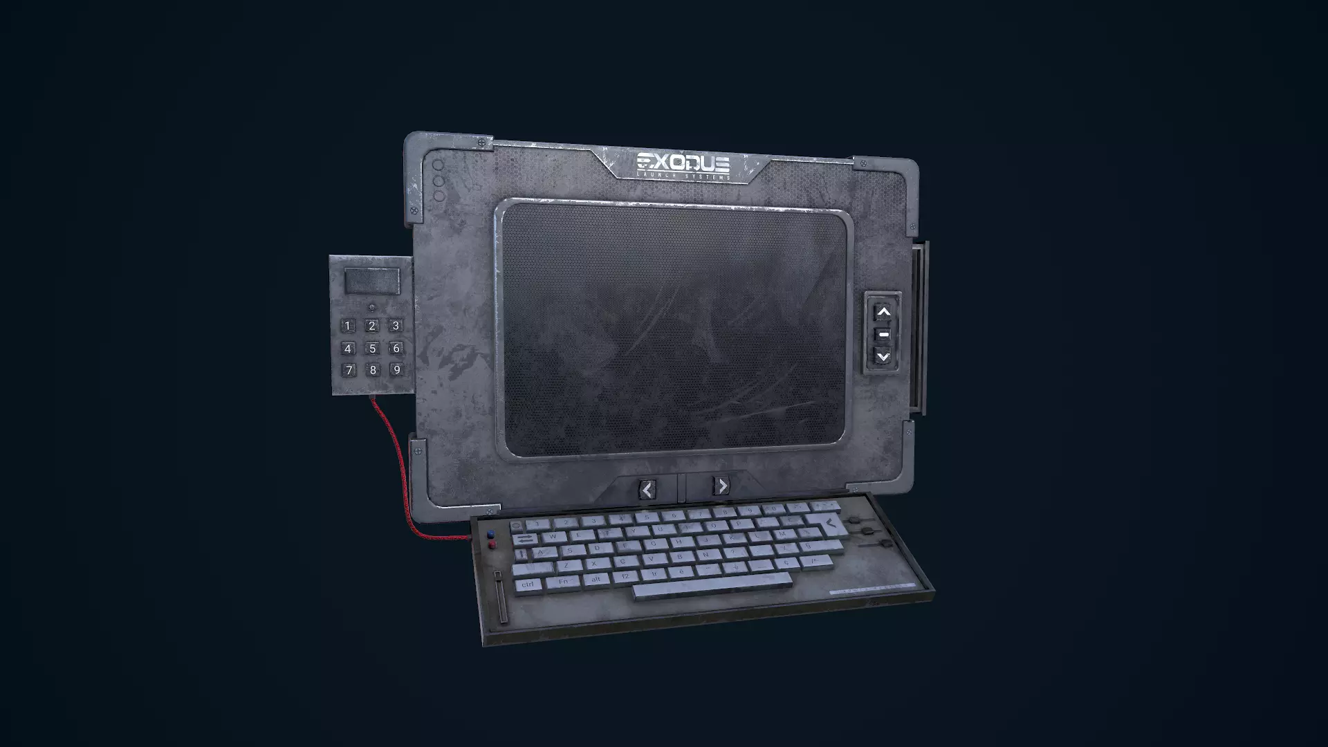 Sci-Fi Terminal Low-poly 3D model_0