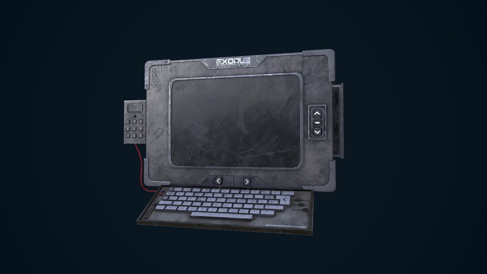 Sci-Fi Terminal Low-poly 3D model_2
