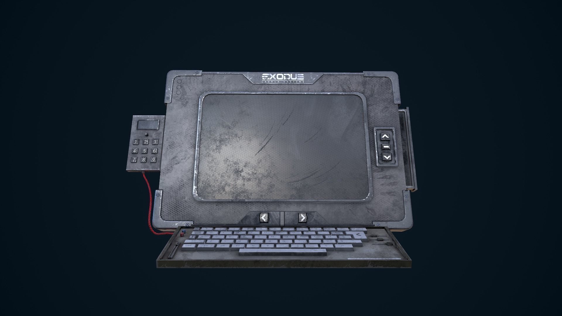 Sci-Fi Terminal Low-poly 3D model_16