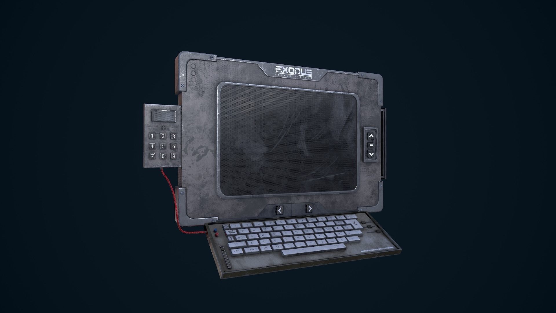 Sci-Fi Terminal Low-poly 3D model_4