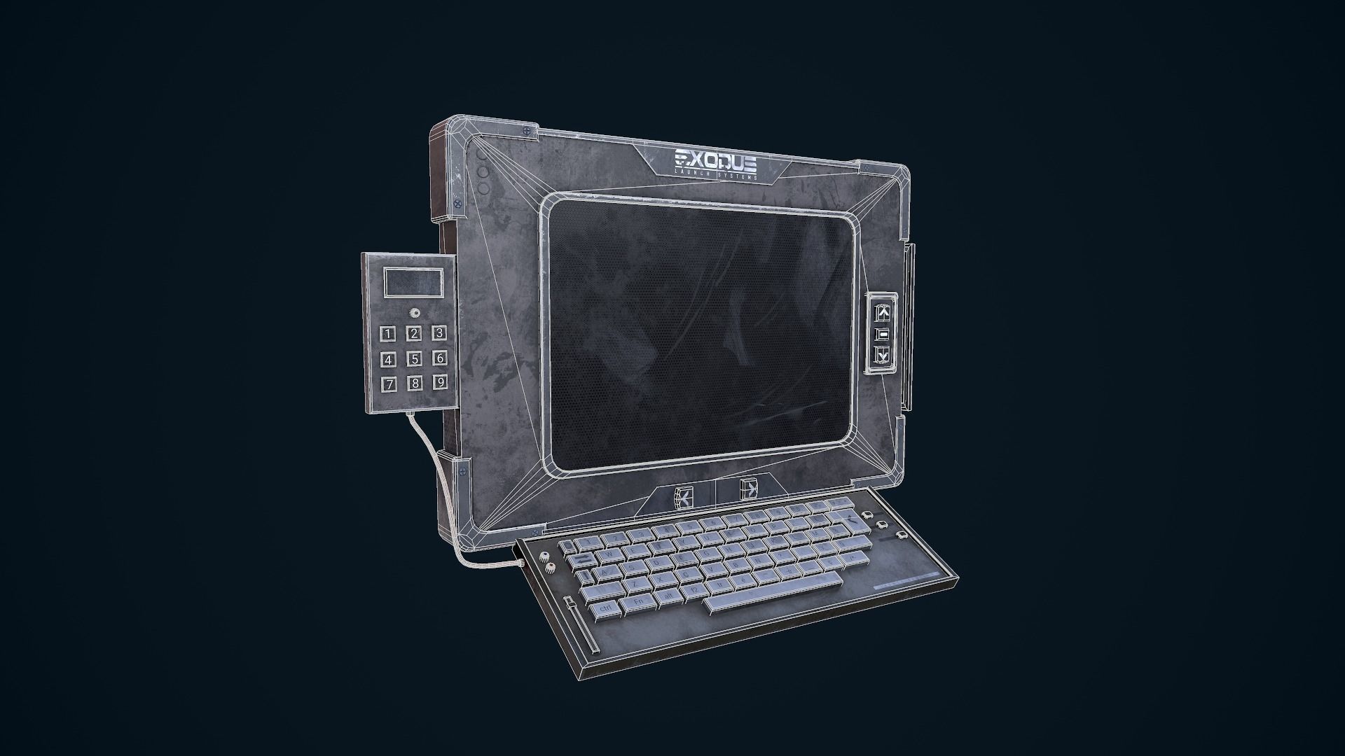 Sci-Fi Terminal Low-poly 3D model_19