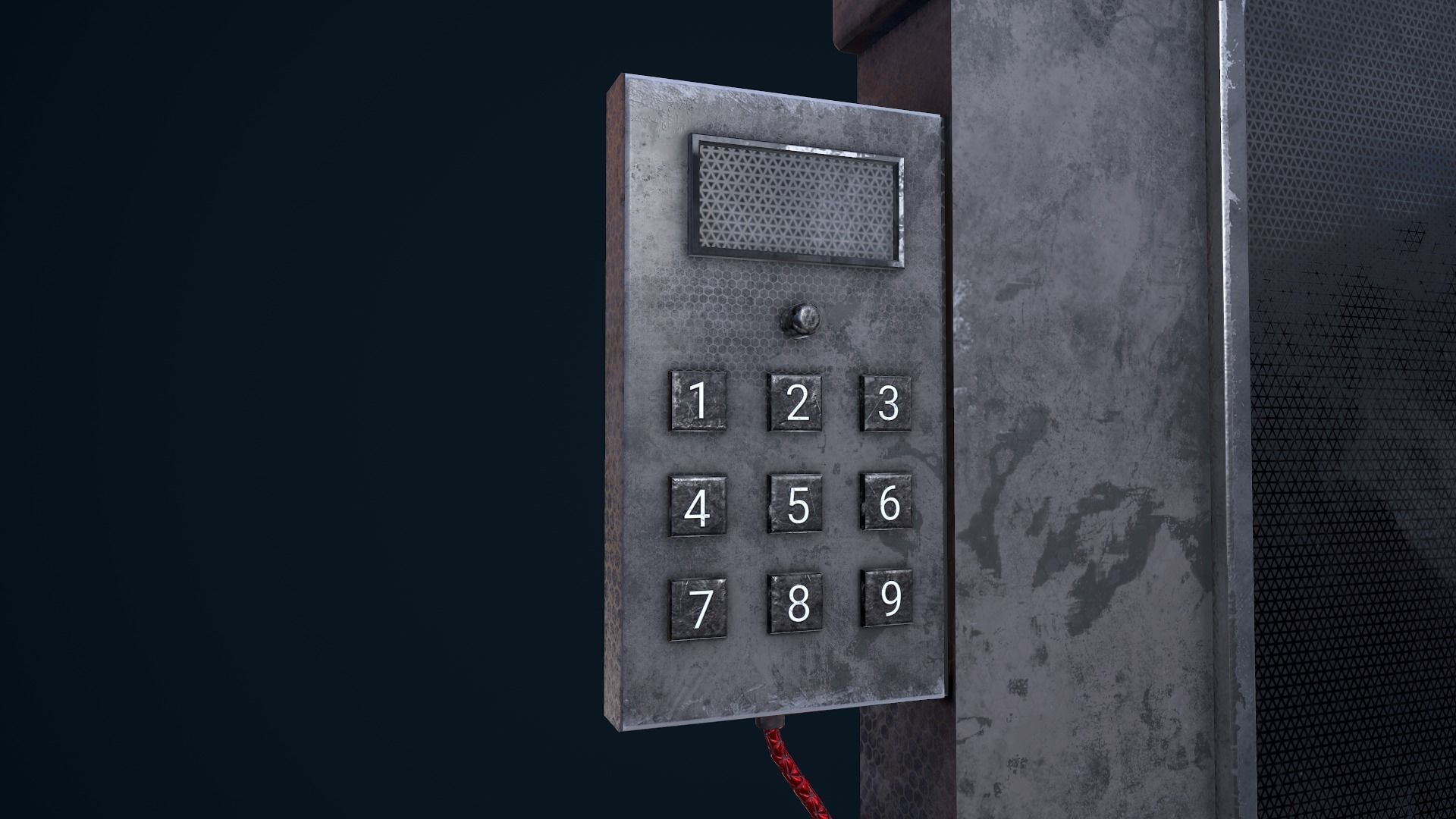 Sci-Fi Terminal Low-poly 3D model_9