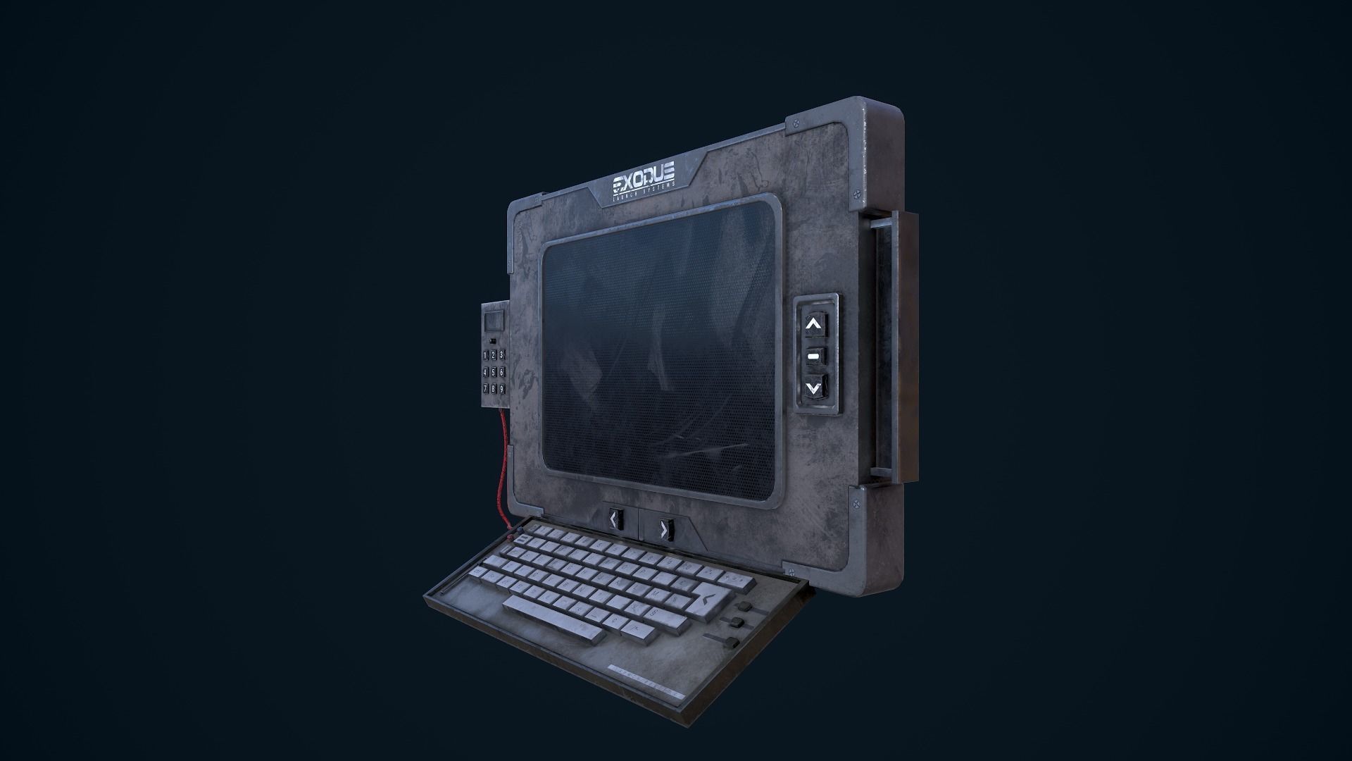 Sci-Fi Terminal Low-poly 3D model_6