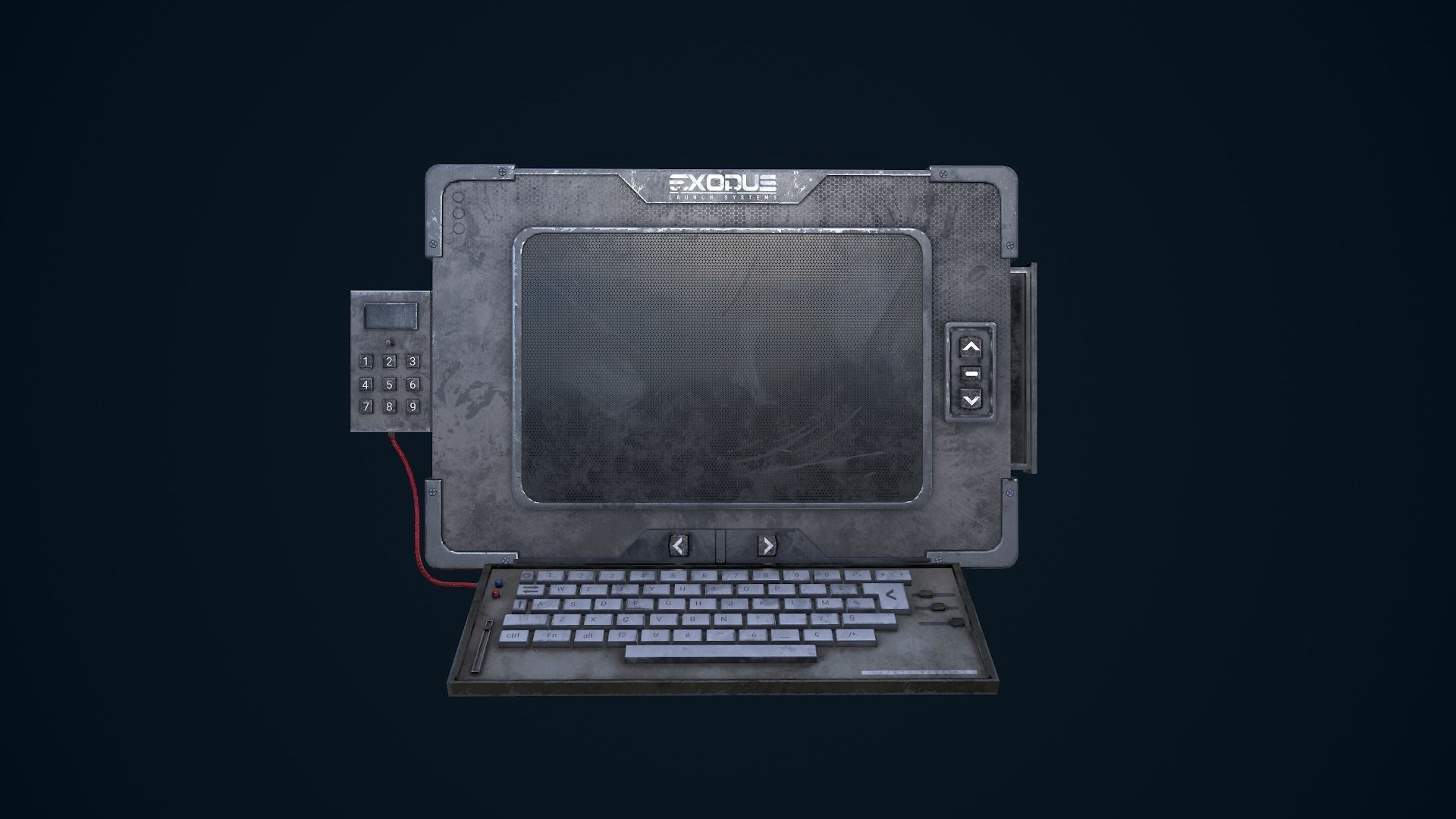 Sci-Fi Terminal Low-poly 3D model_3