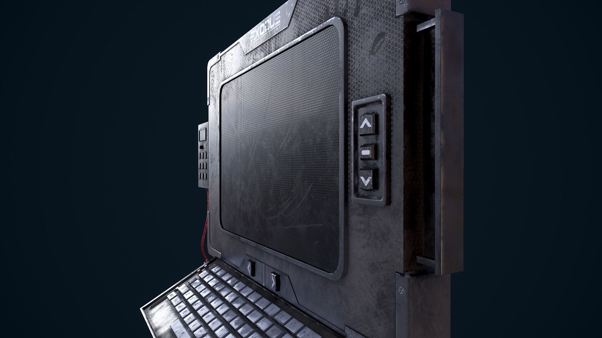 Sci-Fi Terminal Low-poly 3D model_10