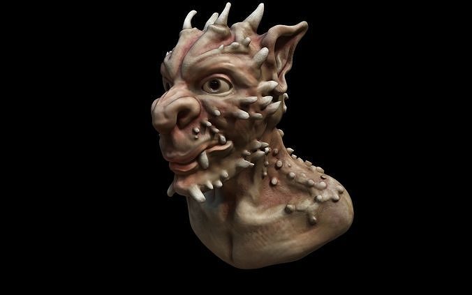 Deamonhead 1 head of demon 3D print model