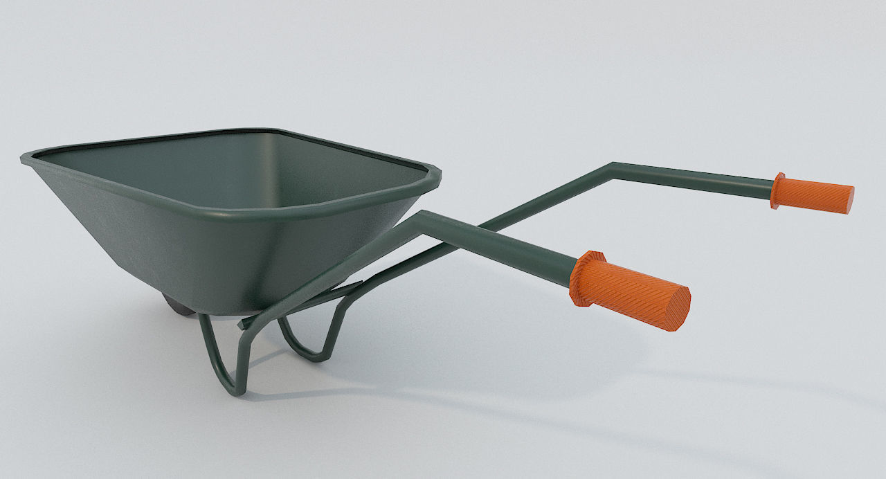 Wheel Barrow PBR Free low-poly 3D model_3