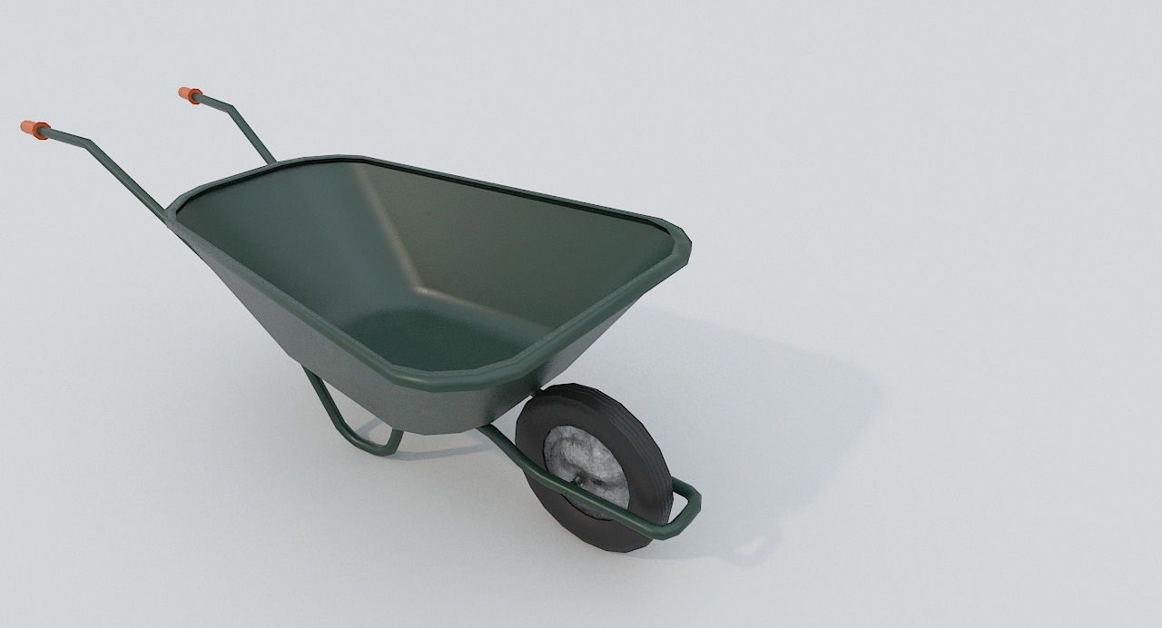 Wheel Barrow PBR Free low-poly 3D model_1
