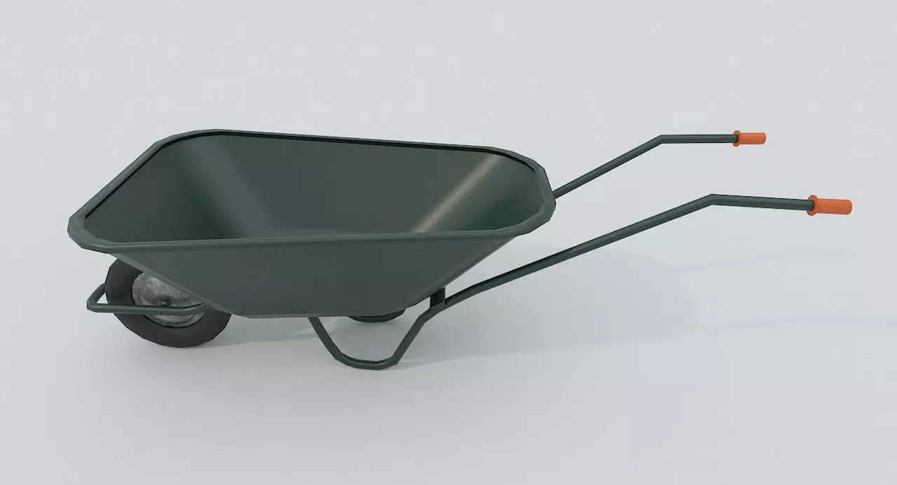 Wheel Barrow PBR Free low-poly 3D model_0