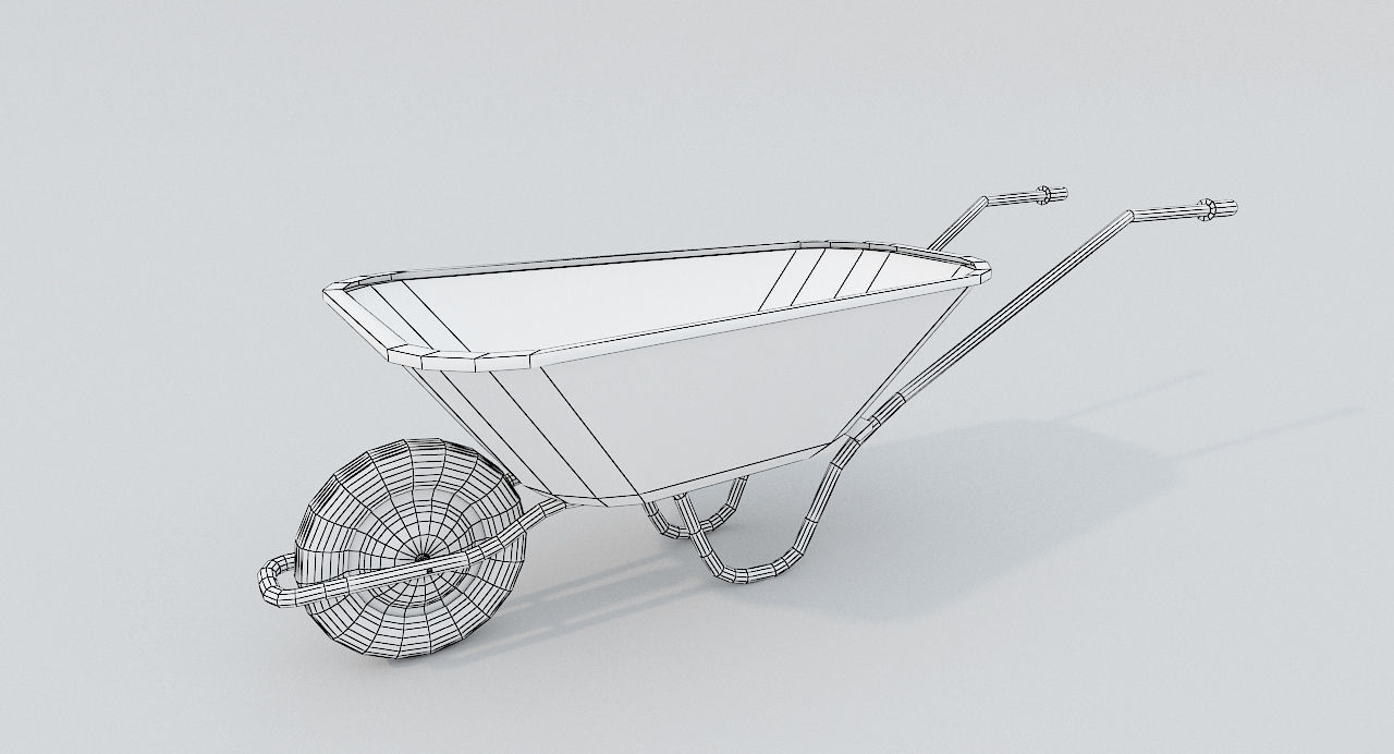 Wheel Barrow PBR Free low-poly 3D model_4