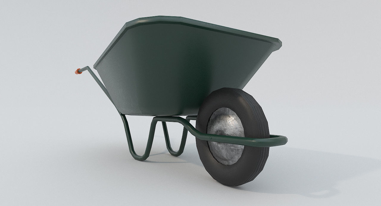 Wheel Barrow PBR Free low-poly 3D model_2