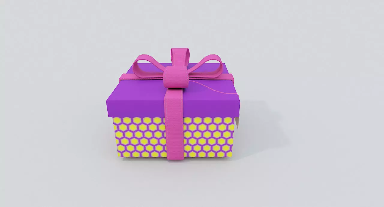 Gift Box PBR Low-poly 3D model