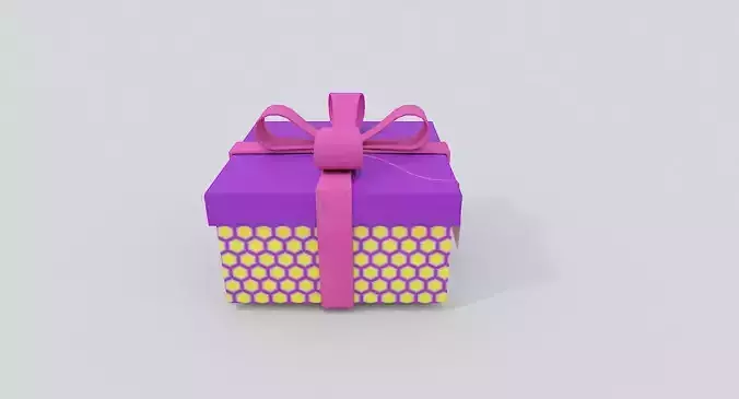 Gift Box PBR  Low-poly 3D model