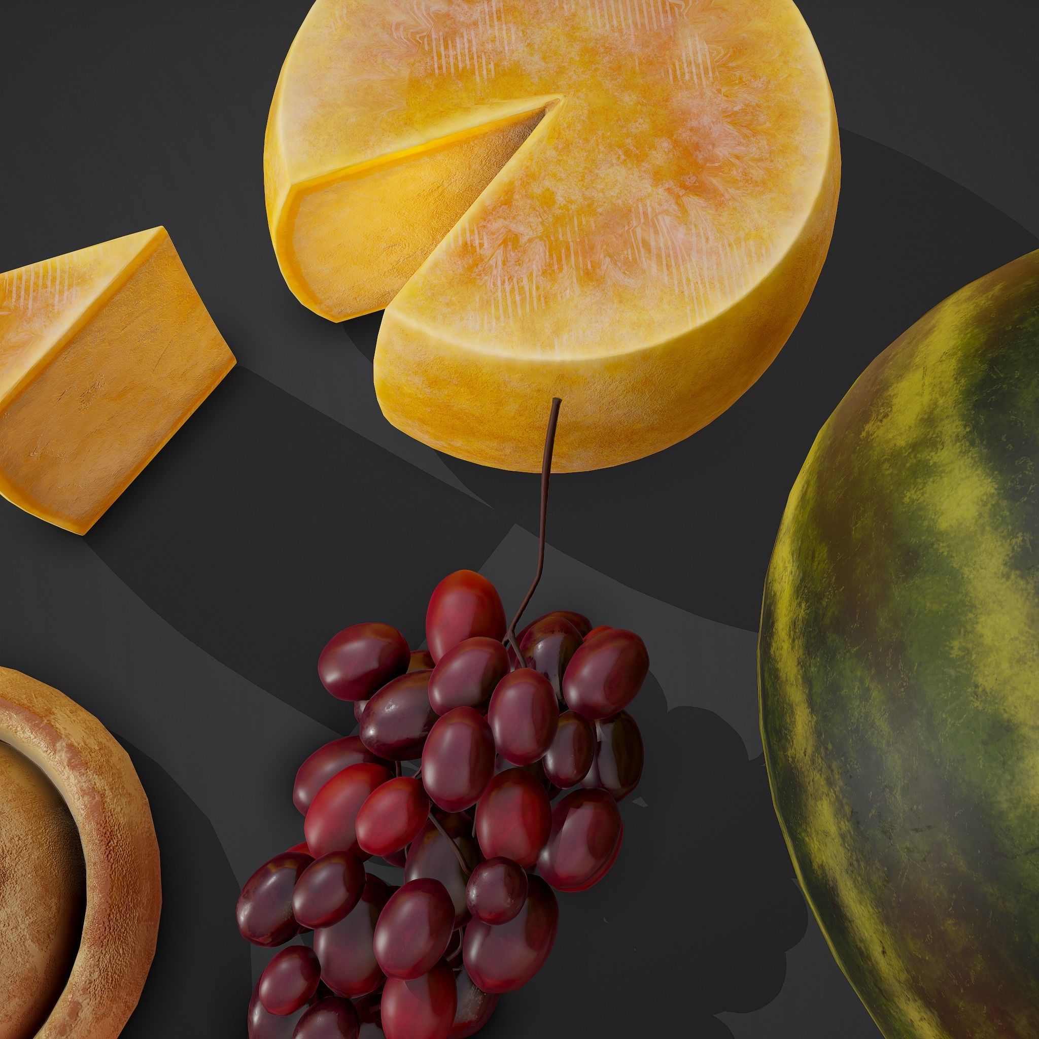 6 Medieval Food Props Version 2  3D Model Collection_22