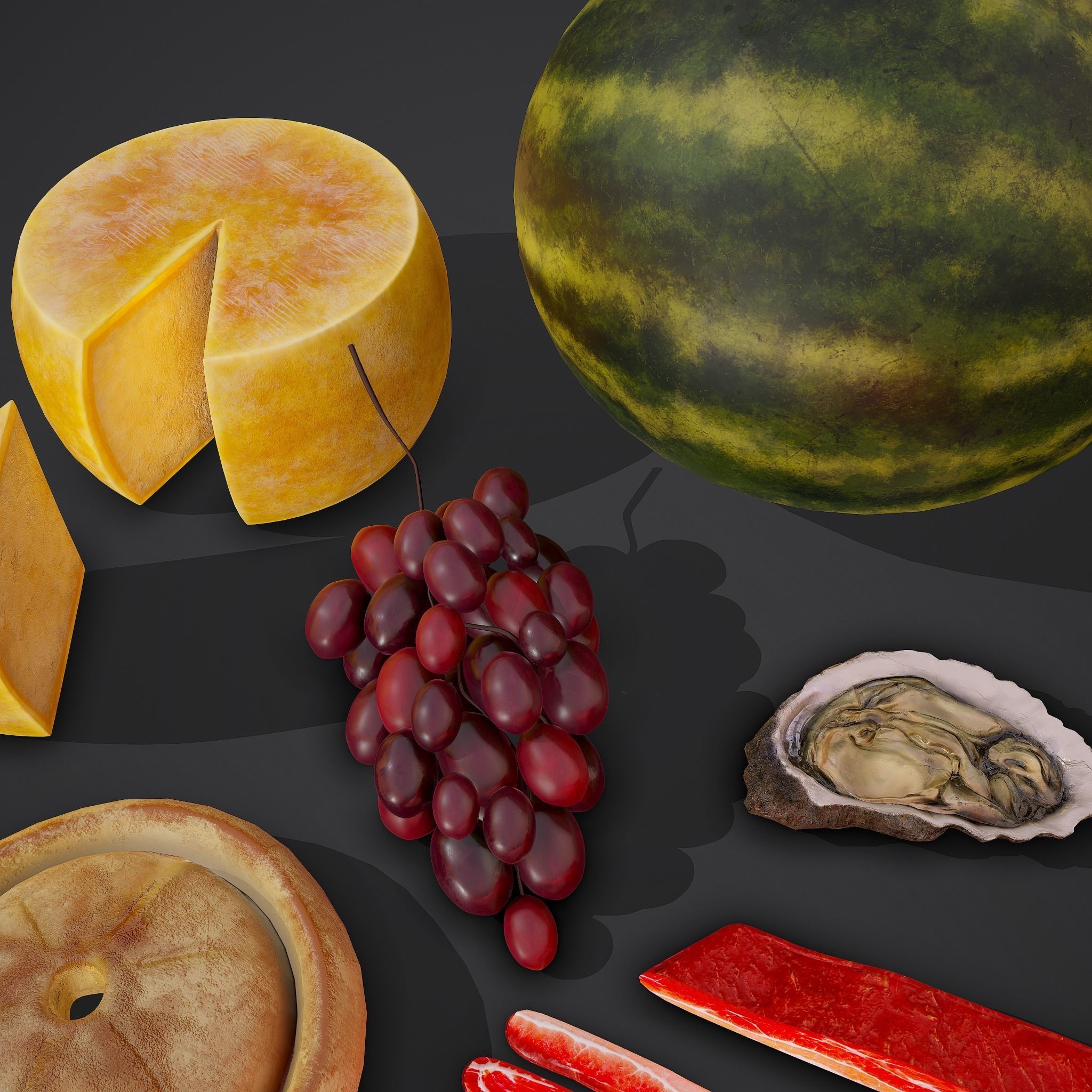 6 Medieval Food Props Version 2  3D Model Collection_13