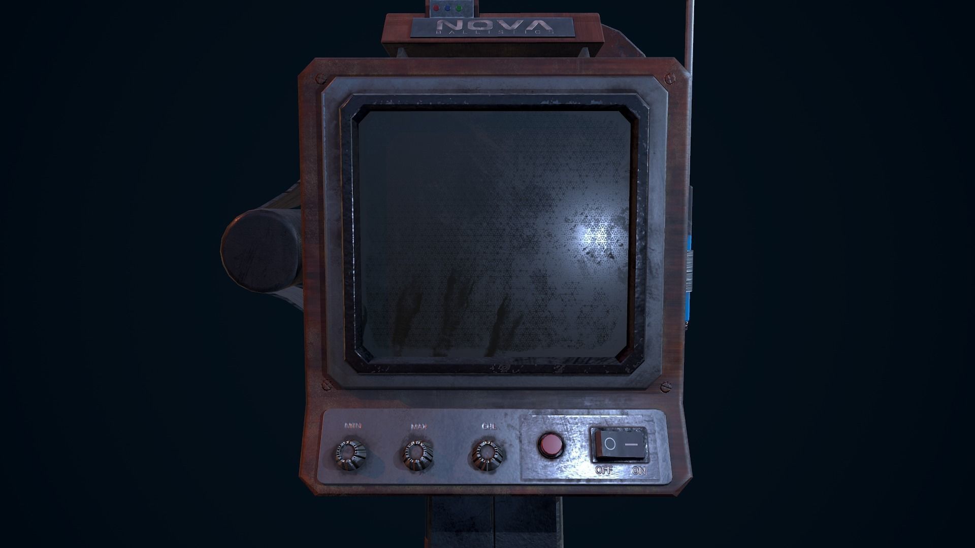 Tracker old tv set Low-poly 3D model_13