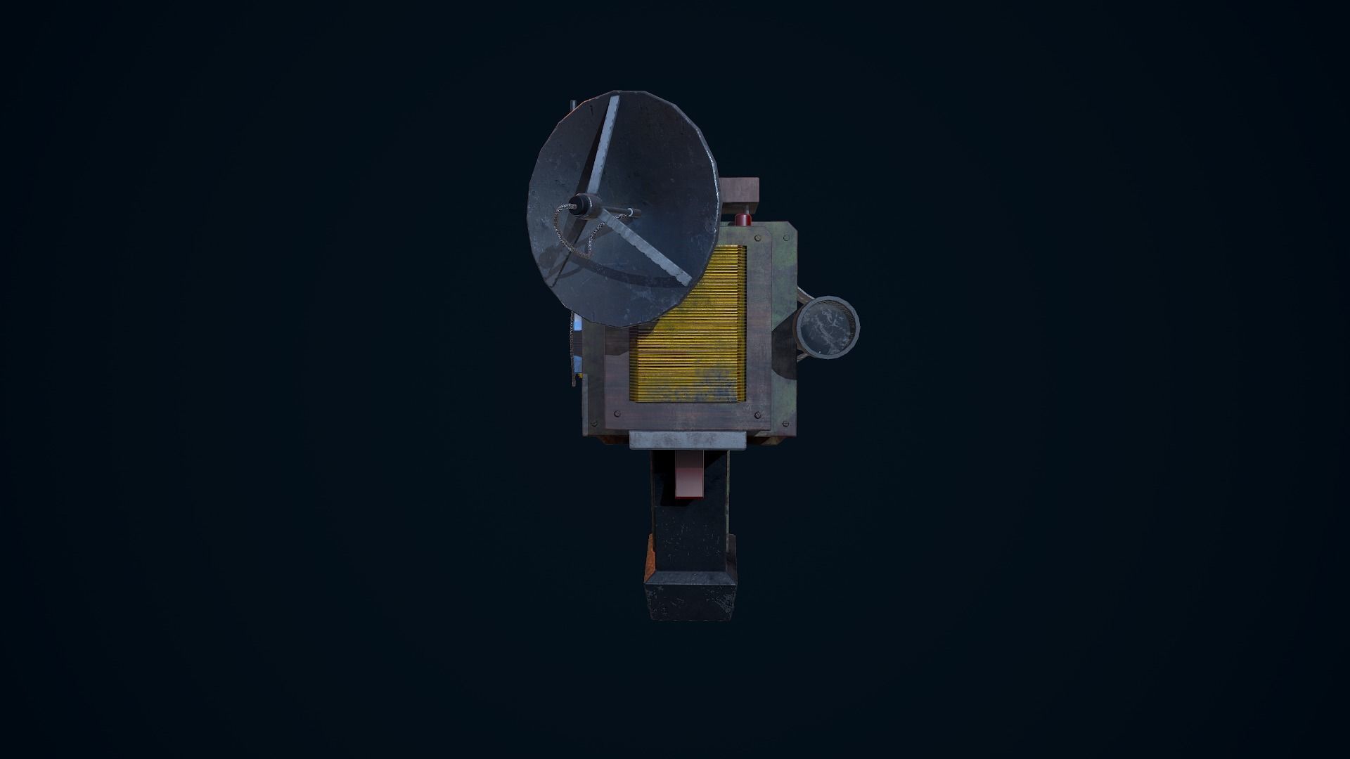 Tracker old tv set Low-poly 3D model_8