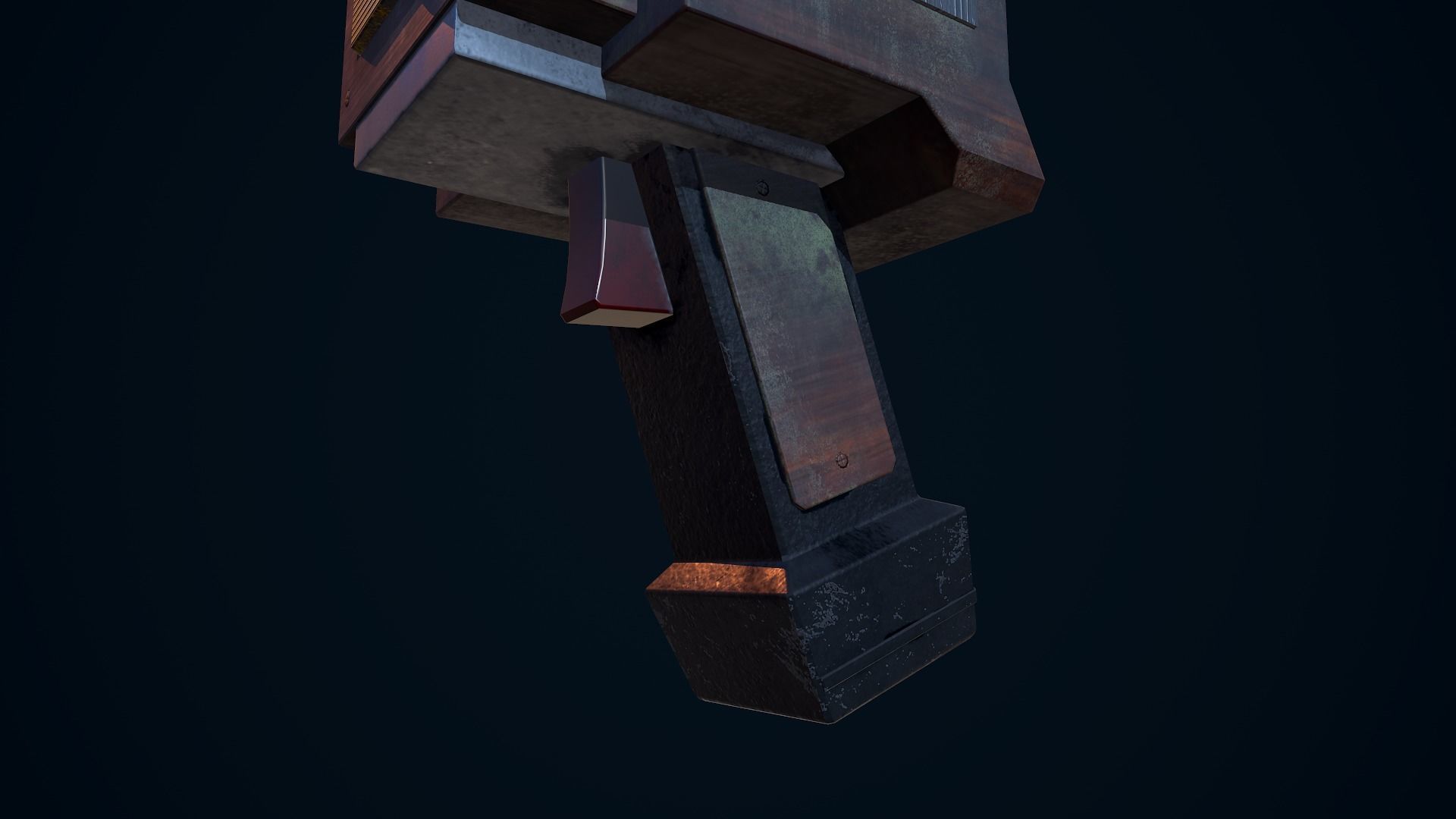 Tracker old tv set Low-poly 3D model_21