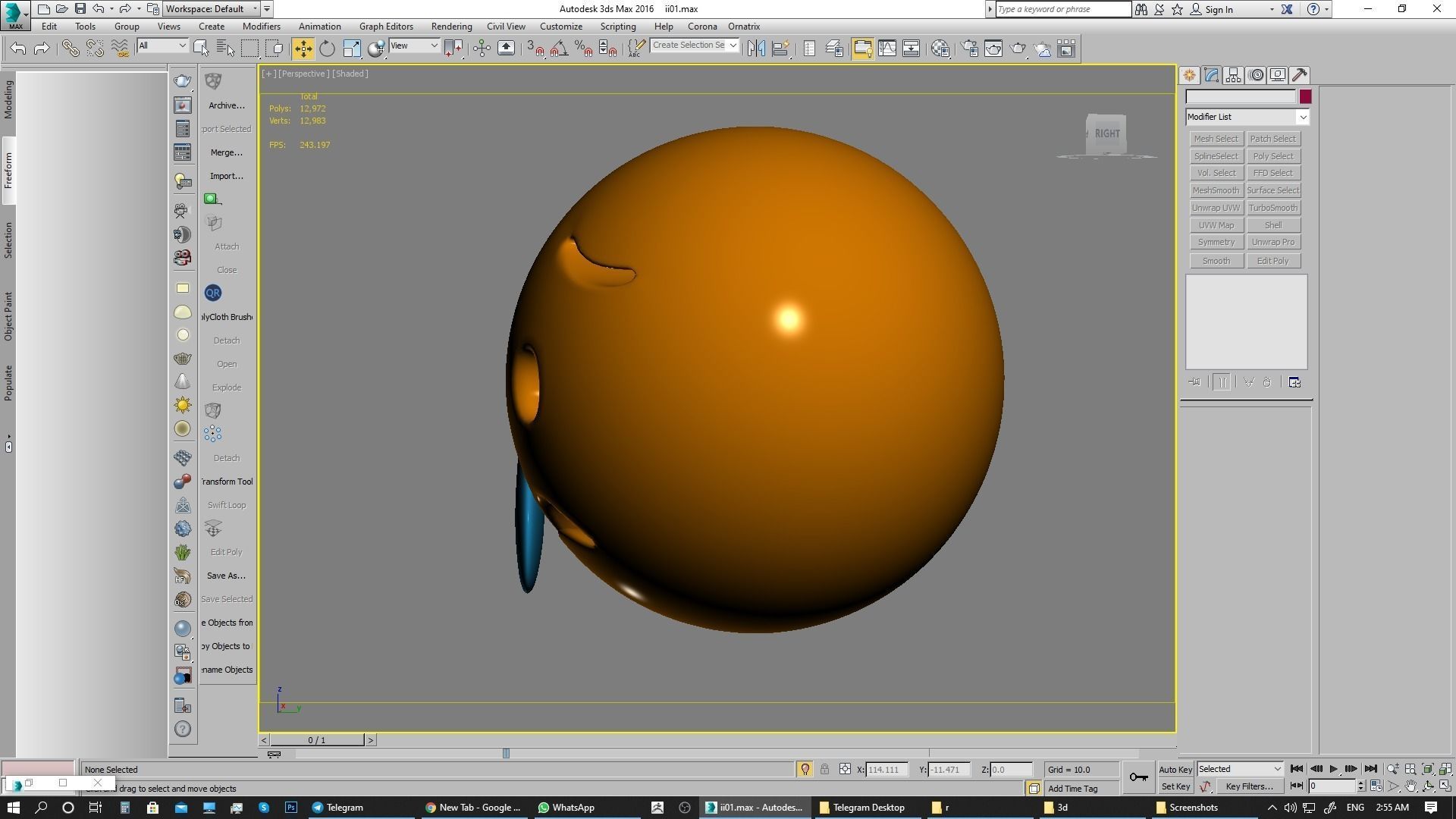 Emoji Sad but Relieved Face 3D model_15
