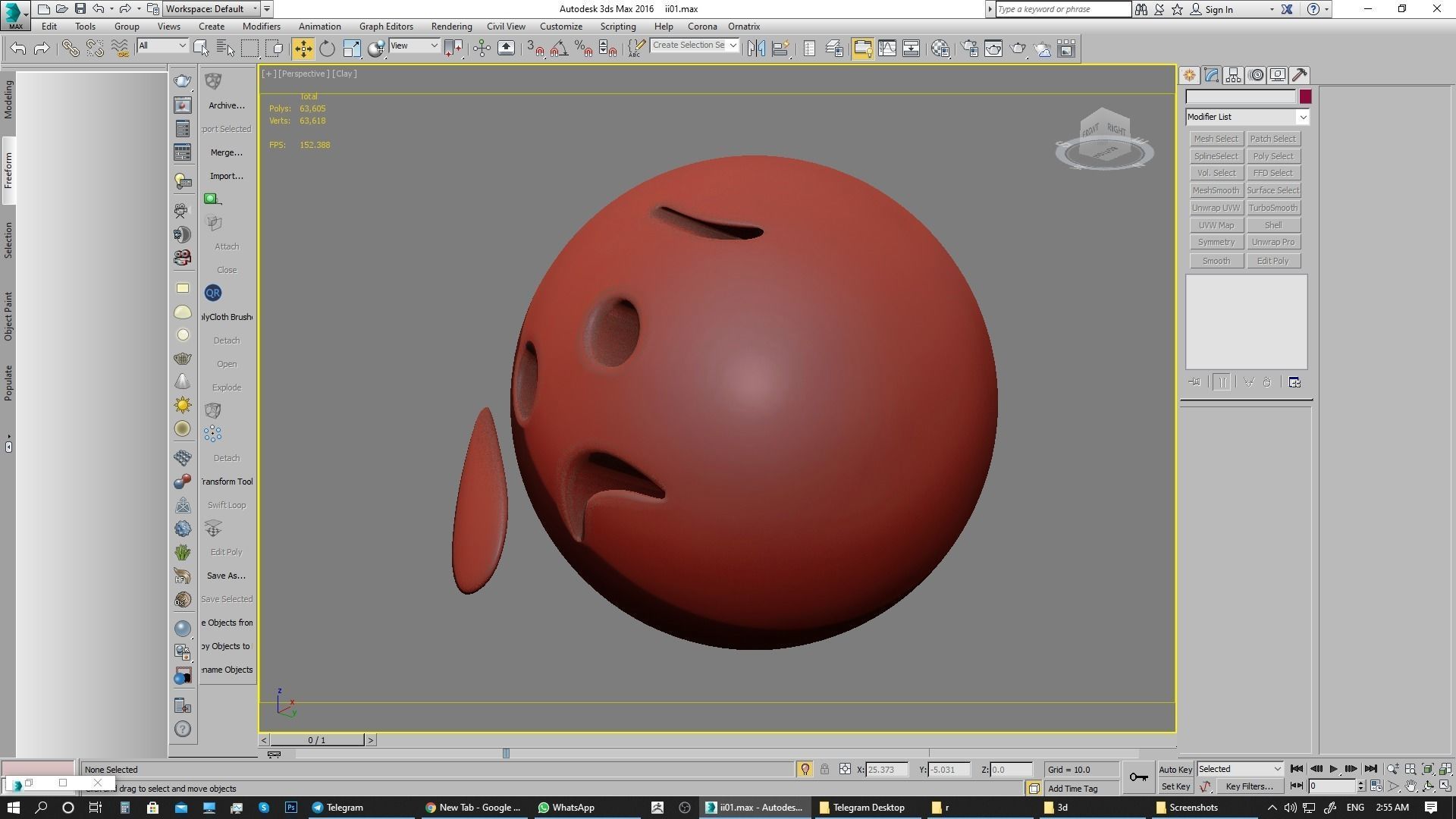 Emoji Sad but Relieved Face 3D model_26