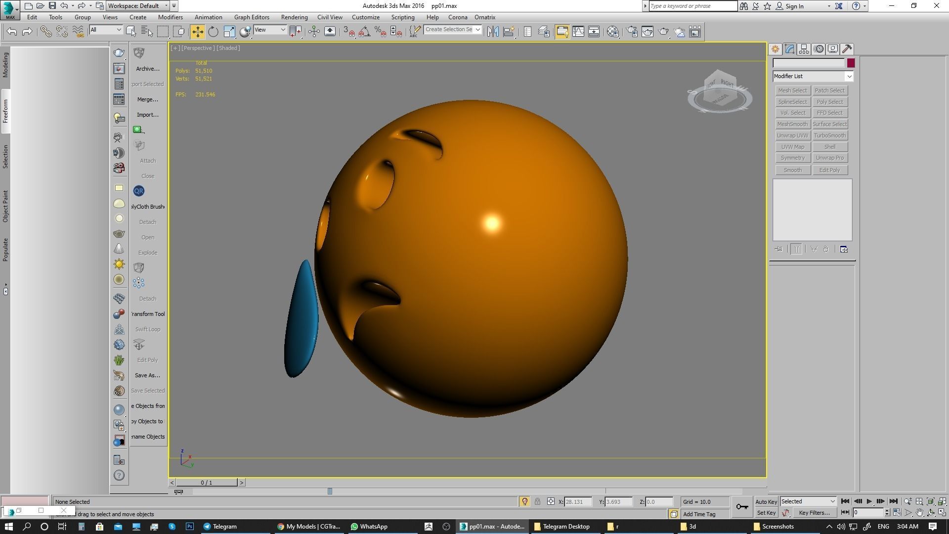 Emoji Crying Face 3D model_13