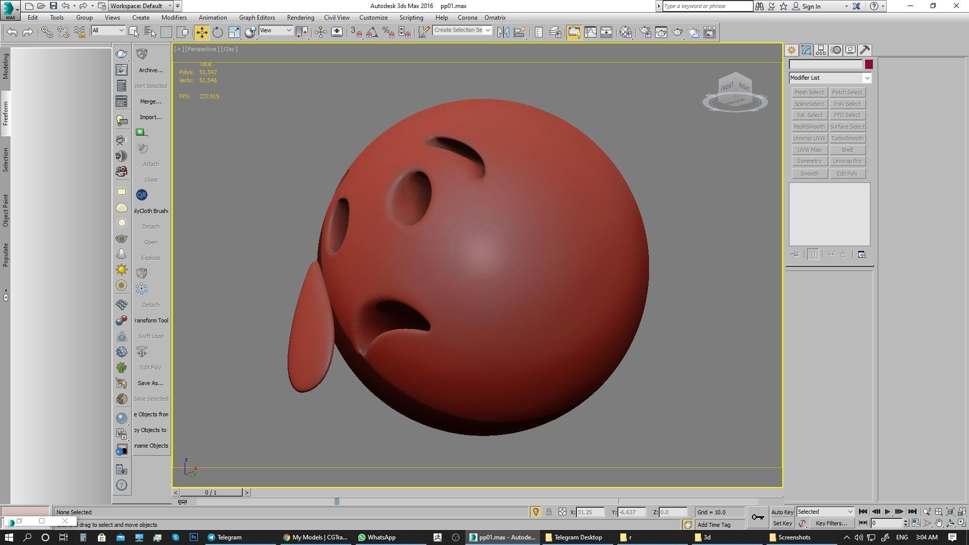 Emoji Crying Face 3D model_19