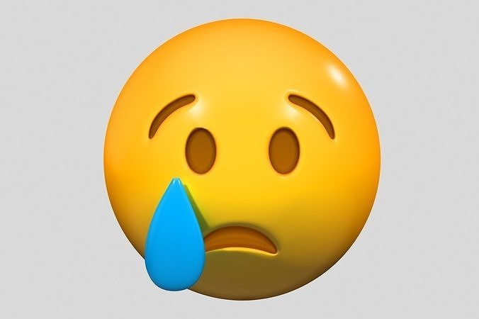 Emoji Crying Face 3D model