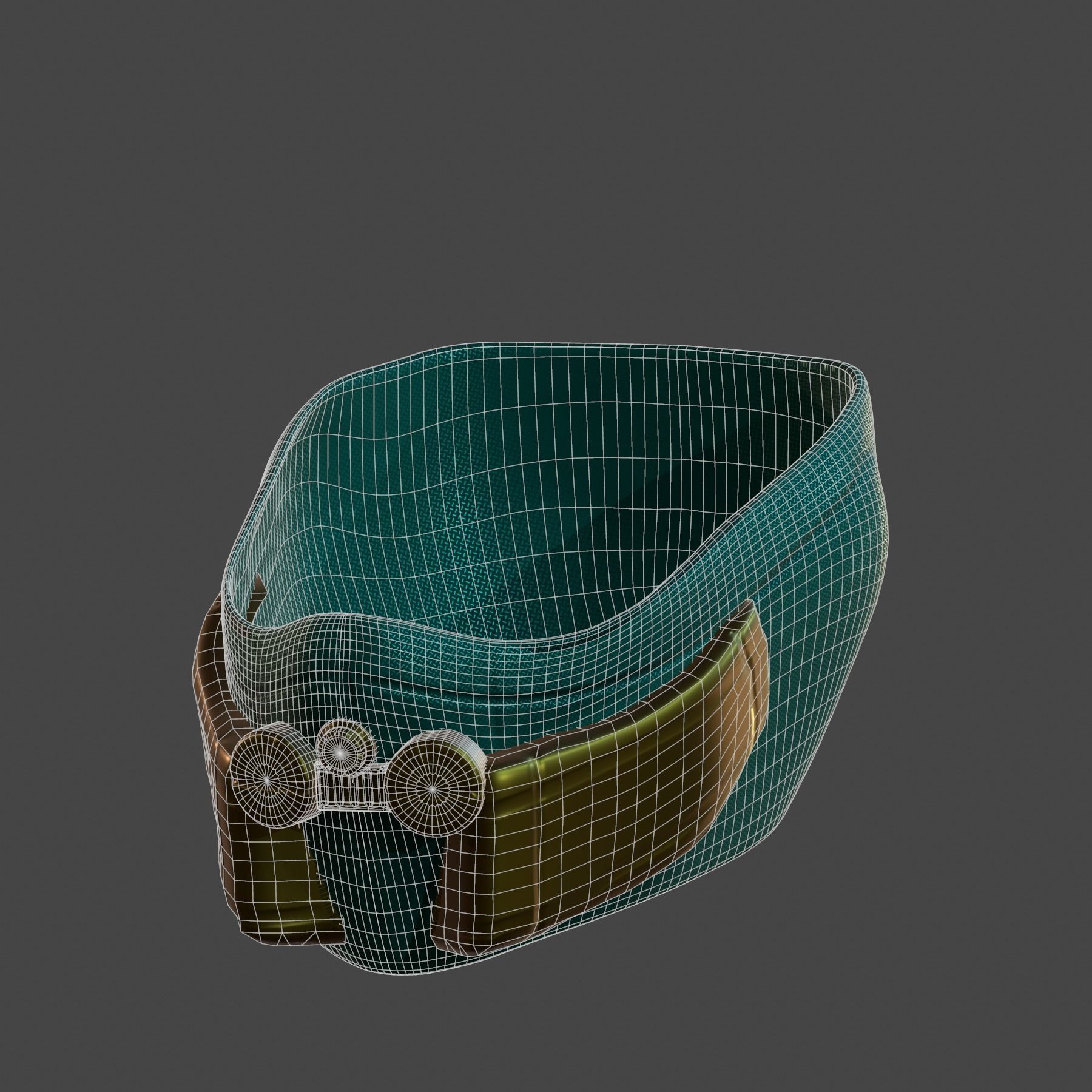 Gas mask helmet 3d model scifi Low-poly Low-poly 3D model_6