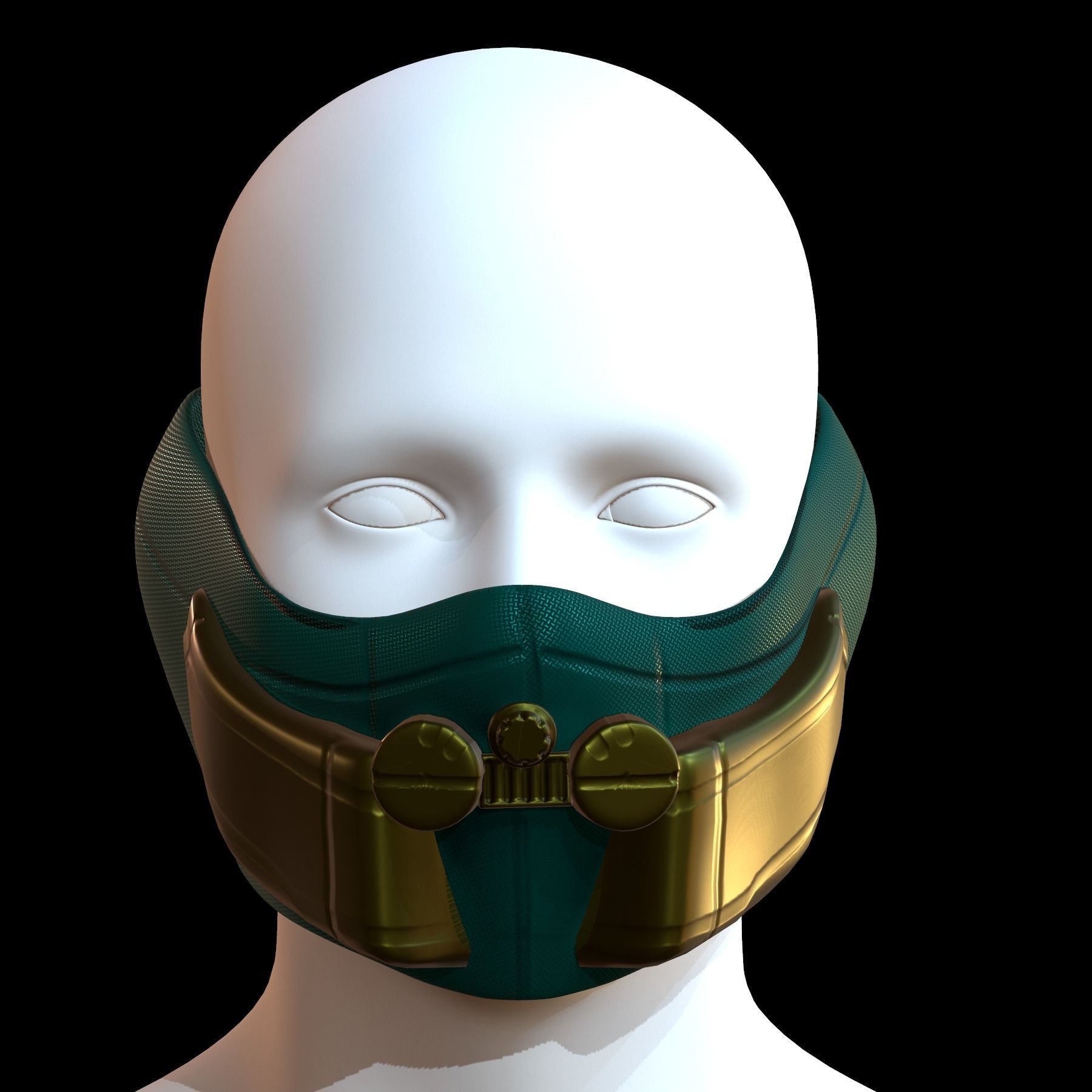 Gas mask helmet 3d model scifi Low-poly Low-poly 3D model_1