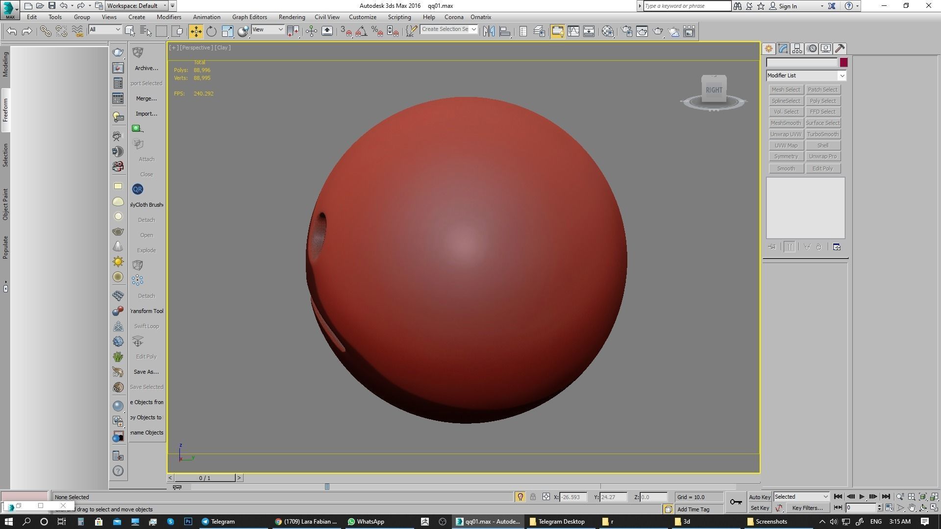 Emoji Frowning Face 3D model_21