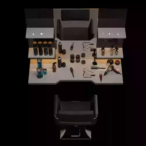 BARBER TOOL Low-poly 3D model