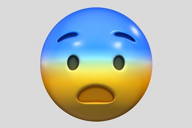 Emoji Fearful Face 3D model