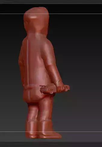 The boy in the showcase  