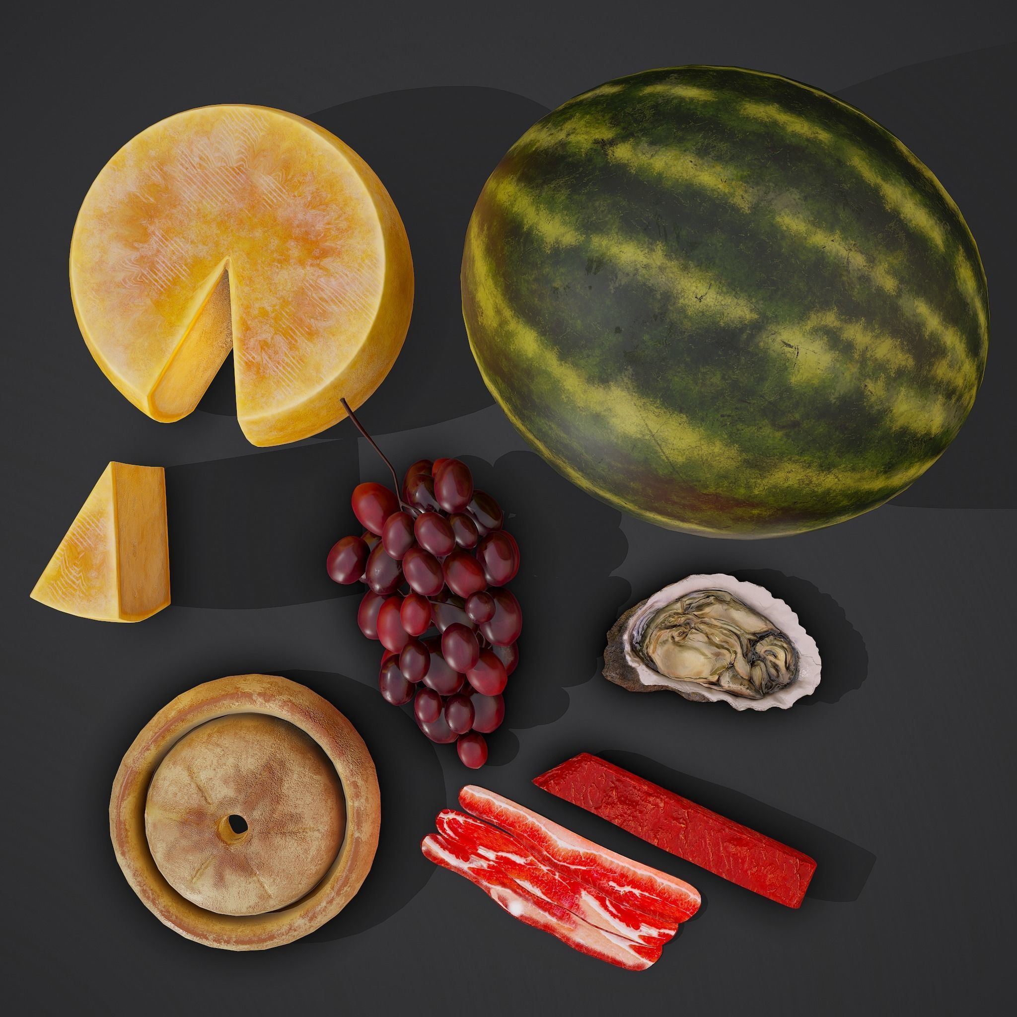 12 Medieval Food Props  3D Model Collection_45