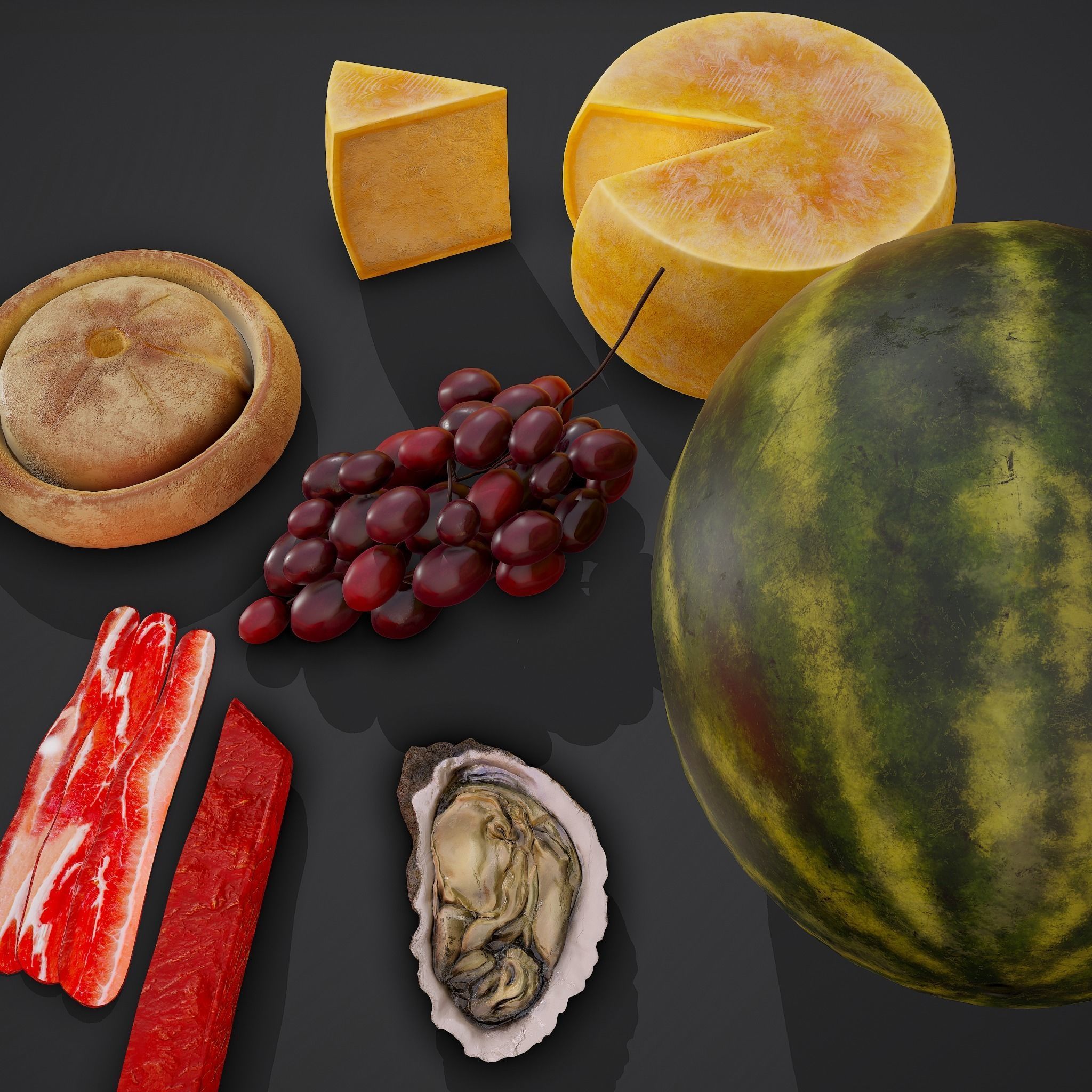 12 Medieval Food Props  3D Model Collection_47