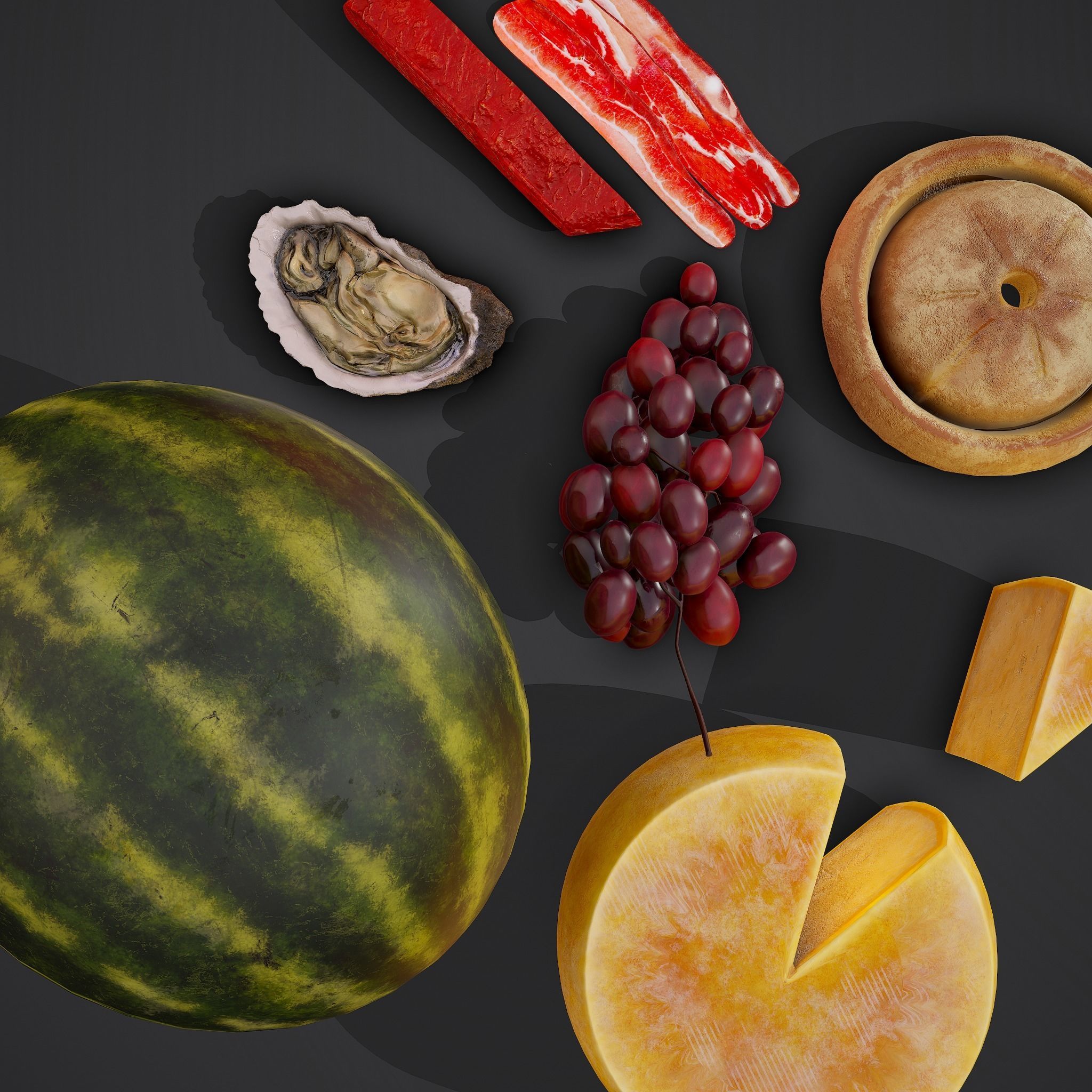 12 Medieval Food Props  3D Model Collection_50