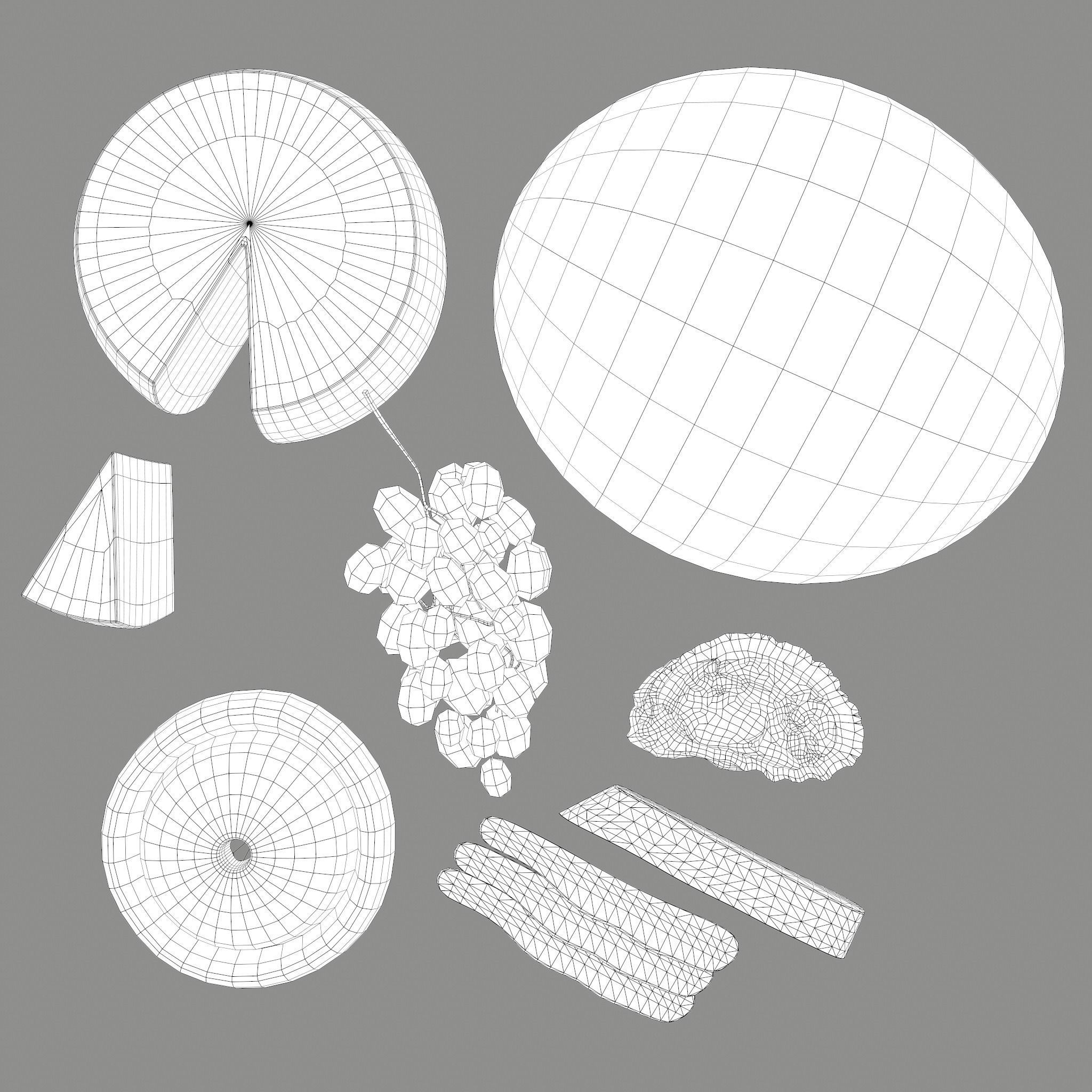 12 Medieval Food Props  3D Model Collection_71