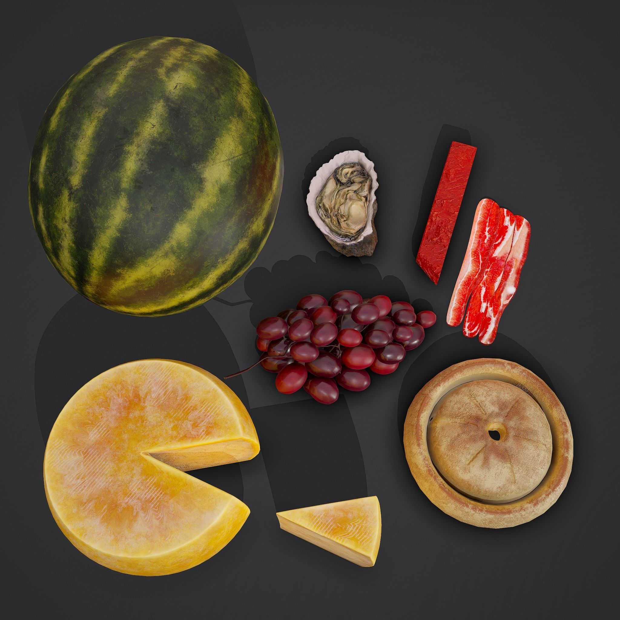 12 Medieval Food Props  3D Model Collection_44