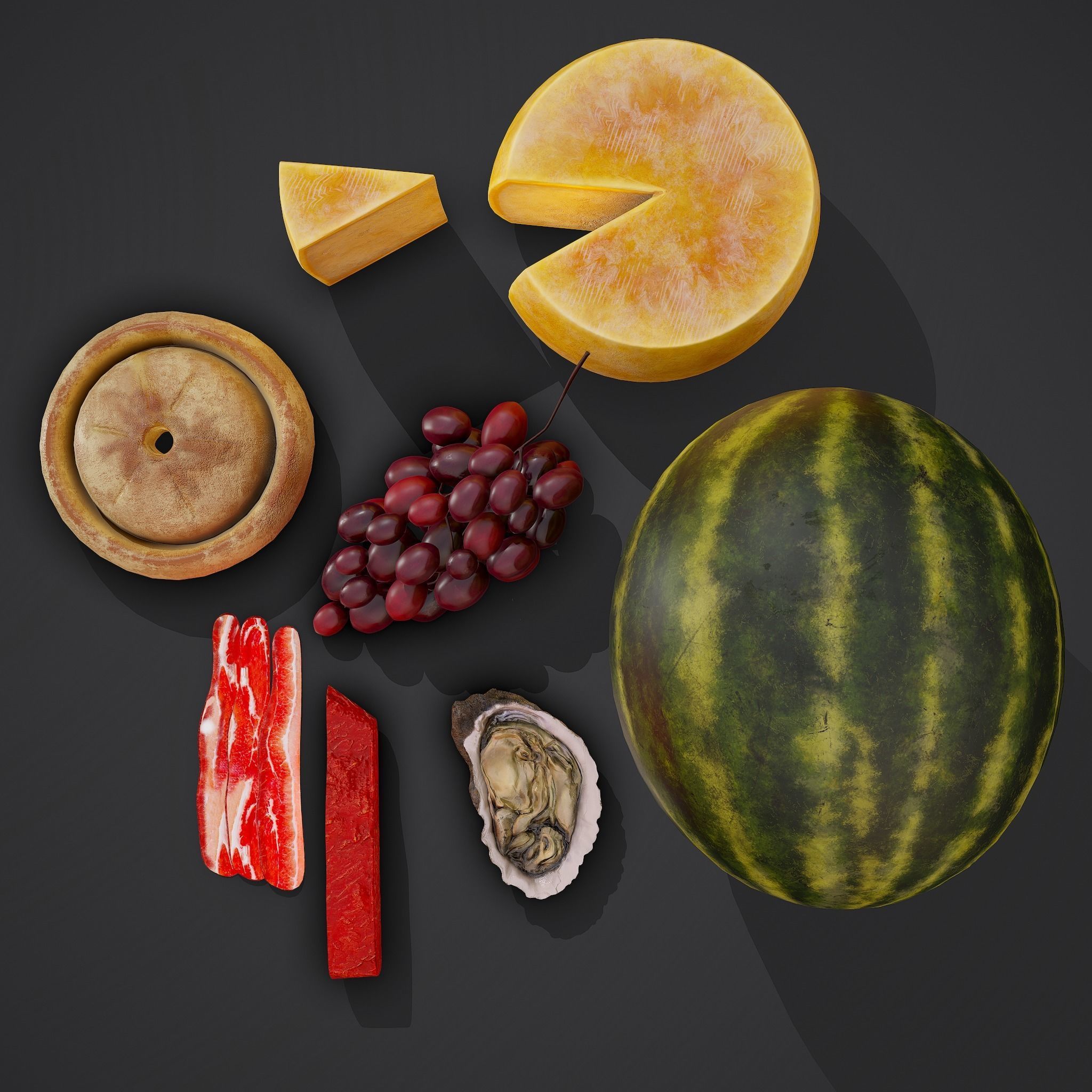 12 Medieval Food Props  3D Model Collection_39