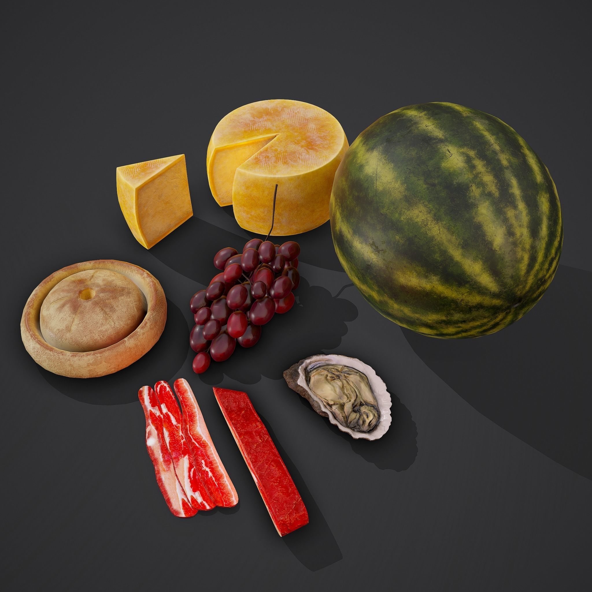 12 Medieval Food Props  3D Model Collection_41